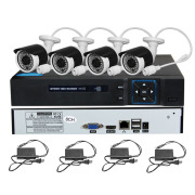 1080P CCTV Kit 4CH PLC NVR Kit with PLC adaptors