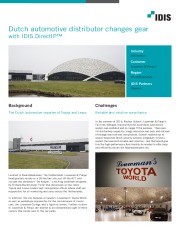 Dutch automotive distributor changes gear with IDIS DirectIP™