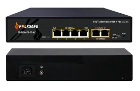 4-Port 10/100Mbps PoE Switch with internal power supply