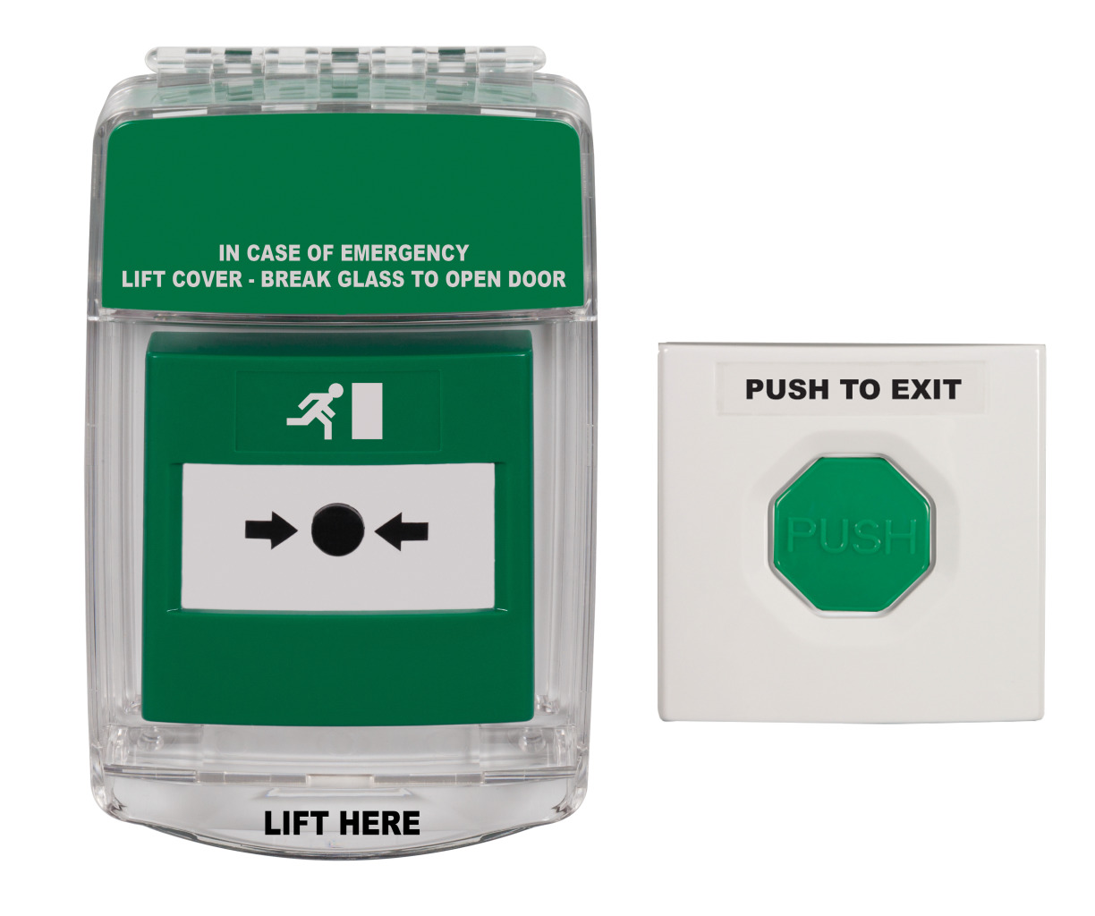 Break Glass Fire Lift - Assembly EE41 Disabled Fire Exit Push Bar/Pad Turn to Open Right Sticker/Self Adhesive Sign