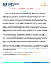 Amaryllo Receives 2017 BC Award for 4th Consecutive Year- AR3S