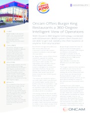 Oncam Offers Burger King Restaurants a 360-Degree Intelligent View of Operations