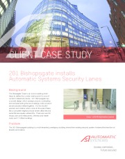 201 Bishopsgate installs Automatic Systems Security Lanes