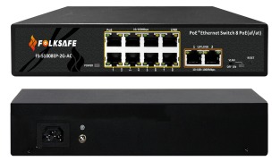 8-Port 10/100Mbps PoE Switch with internal power supply