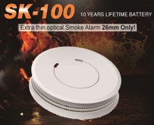 ultra thin optical smoke alarm powered 3V lithium battery