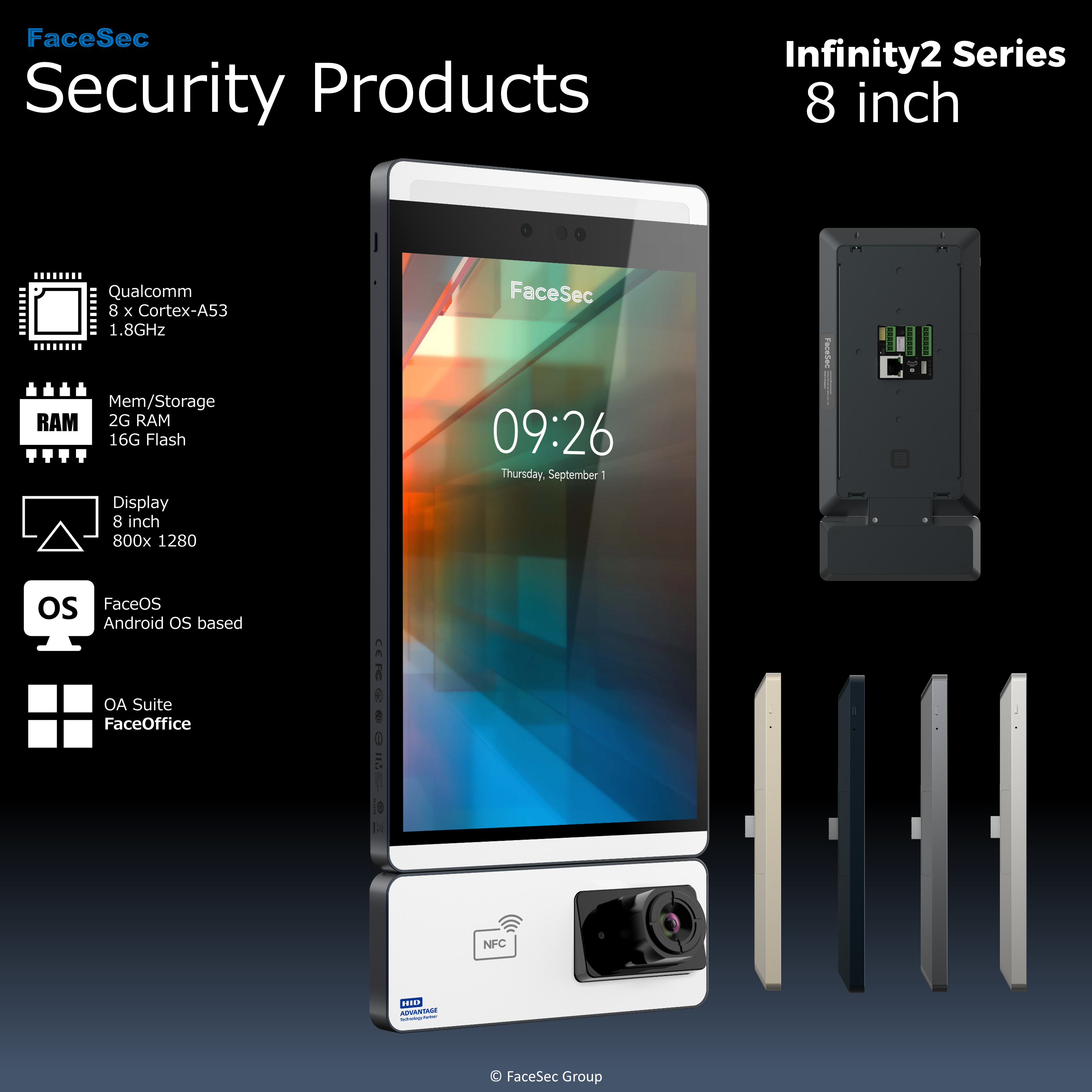 Infinity2 Series 8inch with HID Card reader module