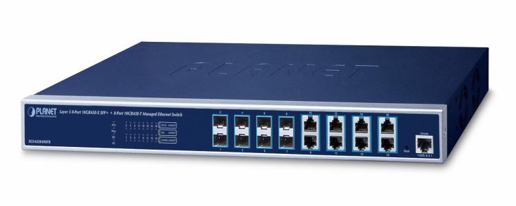 XGS-6320-8X8TR -- Layer 3 8-Port 10GBASE-X SFP+ + 8-Port 10GBASE-T Managed Ethernet Switch
