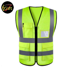 High Visibility Reflective Vests Adjustable Size Light weight Mesh Fabric Safety Vest