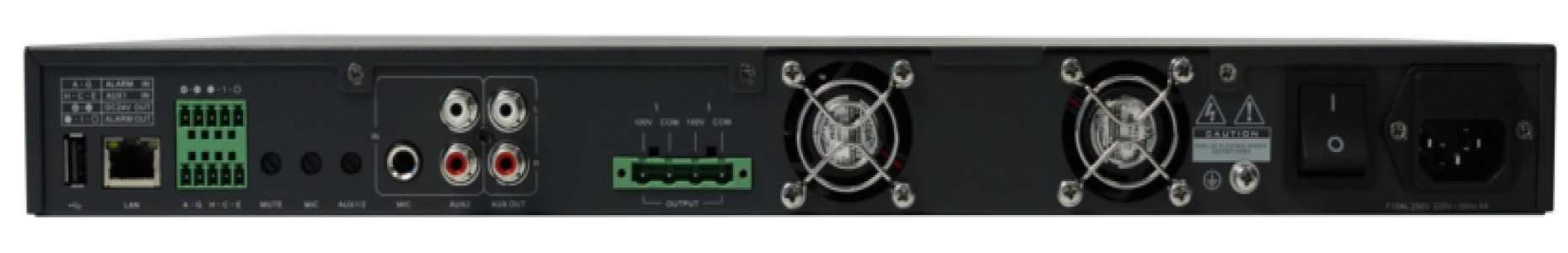XC-9508 - 130/260/360/500 Watt 100 Volt IP Integrated Amplifier
