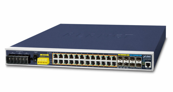 IGS-6325-24P4X -- Industrial L3 24-Port 10/100/1000T 802.3at PoE + 4-Port 10G SFP+ Managed Ethernet Switch (-40~75 degrees C)