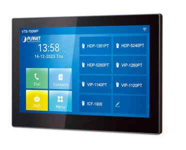 VTS-700WP -- 7-inch SIP Indoor Touch Screen PoE Video Intercom with Built-in Wi-Fi