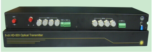 8-channel HD-SDI Video Optical Transceiver