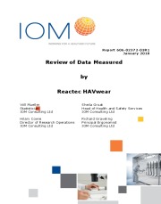 An independent report by the IOM on the validity of the data produced by Reactec’s  HAVwear to inform a suitable and sufficient risk assessment