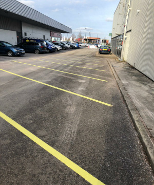 Car park line marking