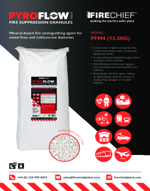 Firechief PyroFlow Active Fire Suppression Granules - Product Sheet